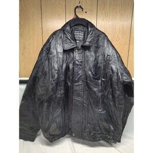 Men's Vintage Maxam Italian Mosaic Blk Leather Jacket Unique Patchwork Rare XXL